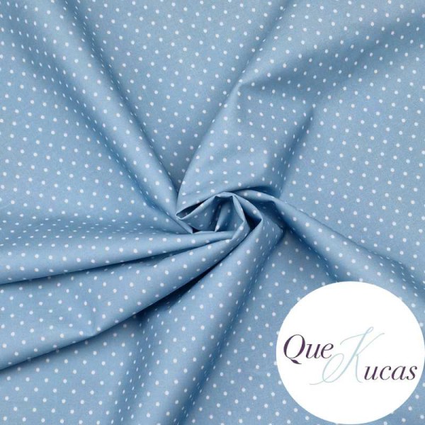 POPELÍN COTTON TOPOS ZAFIRO