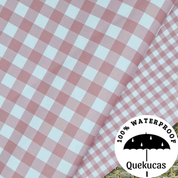 IMPERMEABLE VICHY CANVAS ROSA 2