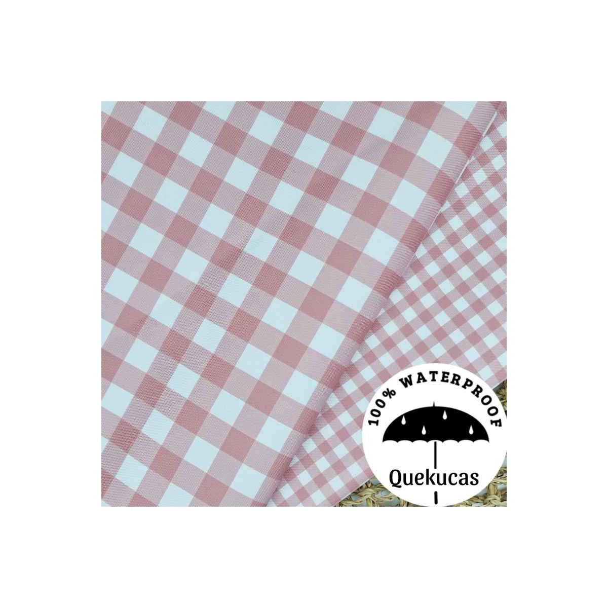 IMPERMEABLE VICHY CANVAS ROSA