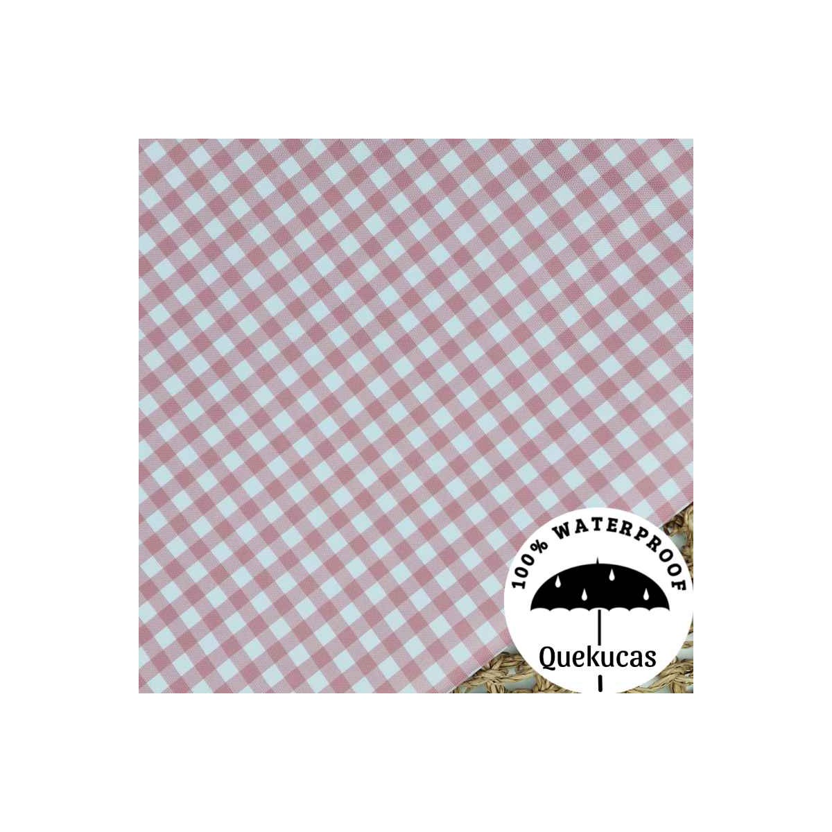 IMPERMEABLE VICHY CANVAS ROSA