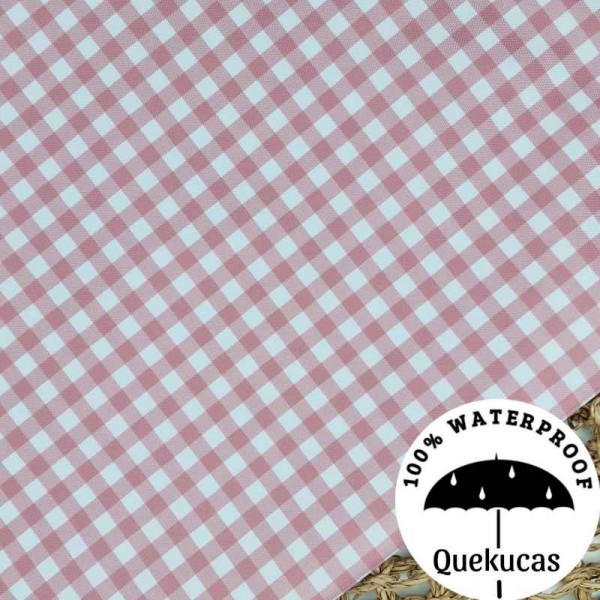 IMPERMEABLE VICHY CANVAS ROSA