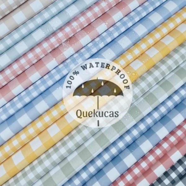 IMPERMEABLE VICHY CANVAS ROSA