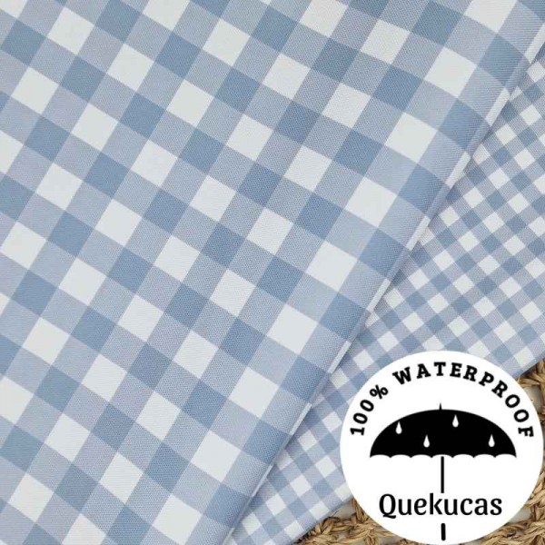 IMPERMEABLE VICHY XL CANVAS AZUL EMPOLVADO 2