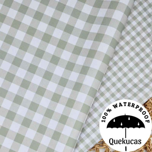 IMPERMEABLE VICHY CANVAS SALVIA 2