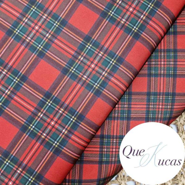 TAFETÁN CUADROS GLASGOW RED 2