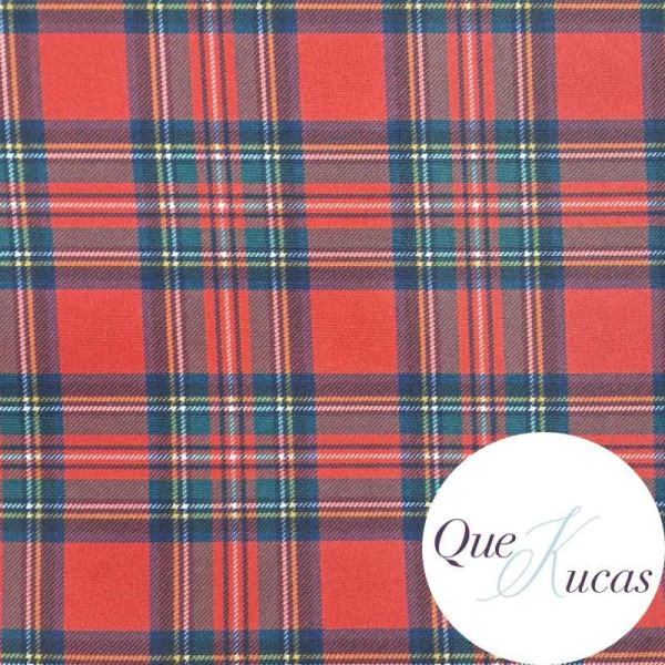 TAFETÁN CUADROS GLASGOW RED