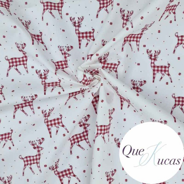 POPELÍN ARTIC DEER BURDEOS 2