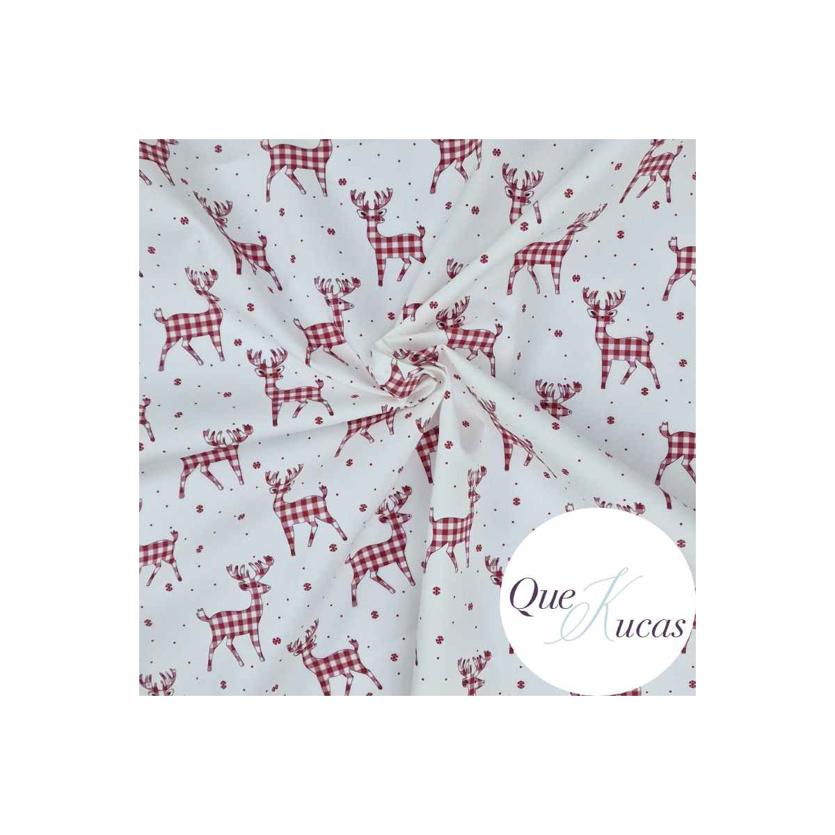 POPELÍN ARTIC DEER BURDEOS