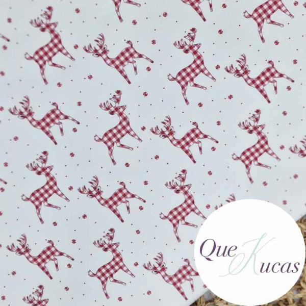 POPELÍN ARTIC DEER BURDEOS