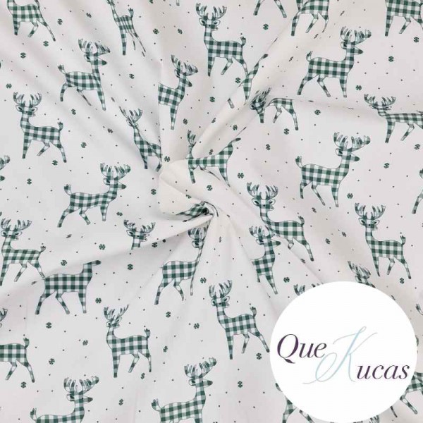 POEPLÍN ARTIC DEER GREEN 2