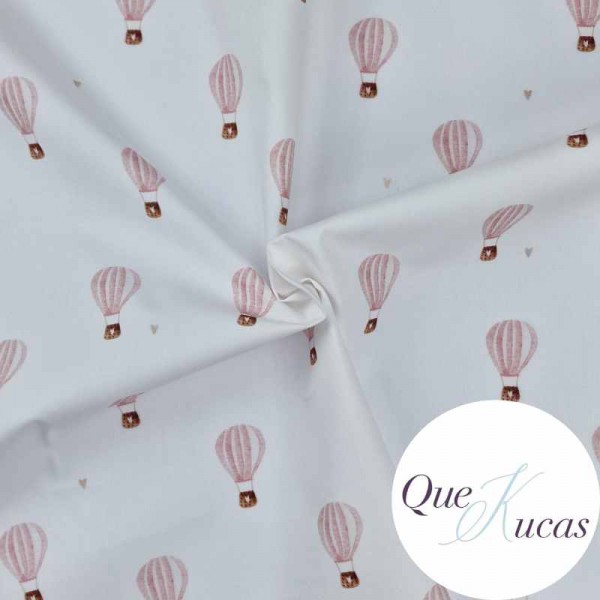 POPELIN GLOBOS ROSA 2