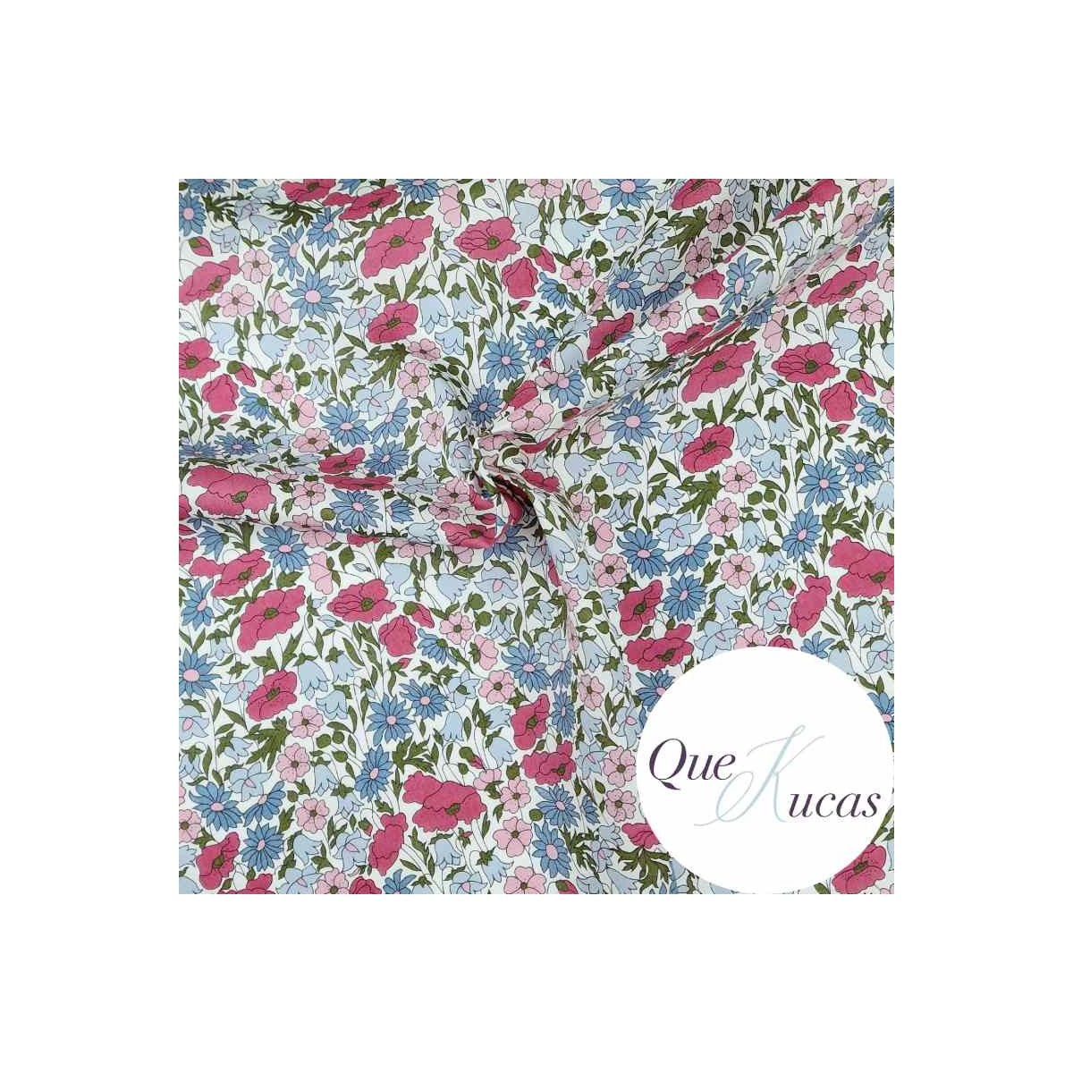 LIBERTY POPPY AND DAISY PINK & BLUE