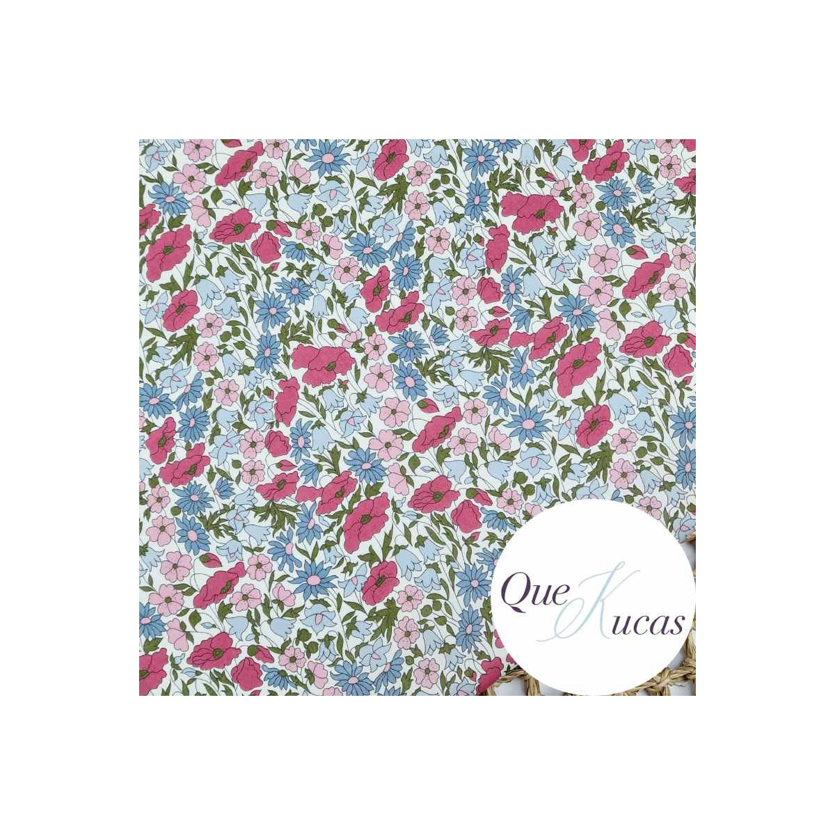 LIBERTY POPPY AND DAISY PINK & BLUE