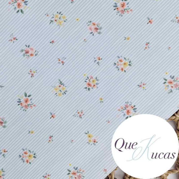 POPELÍN FLORES MARIELLA MINT