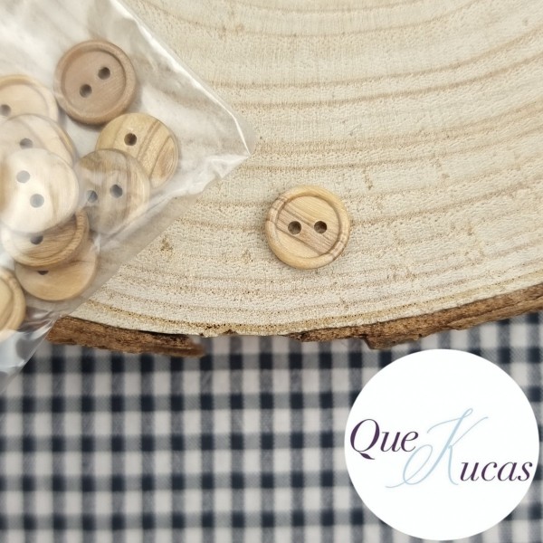 BOLSITA BOTONES MADERA OLIVO