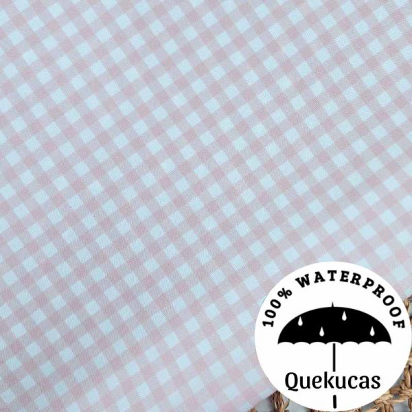 IMPERMEABLE VICHY CANVAS ROSA NUDE