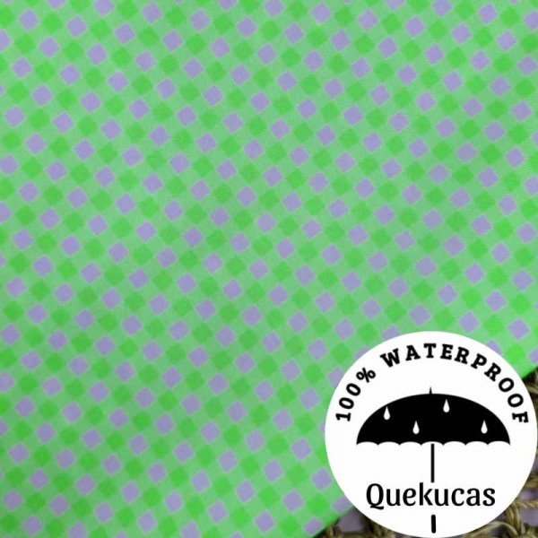 IMPERMEABLE VICHY CANVAS VERDE FLÚOR