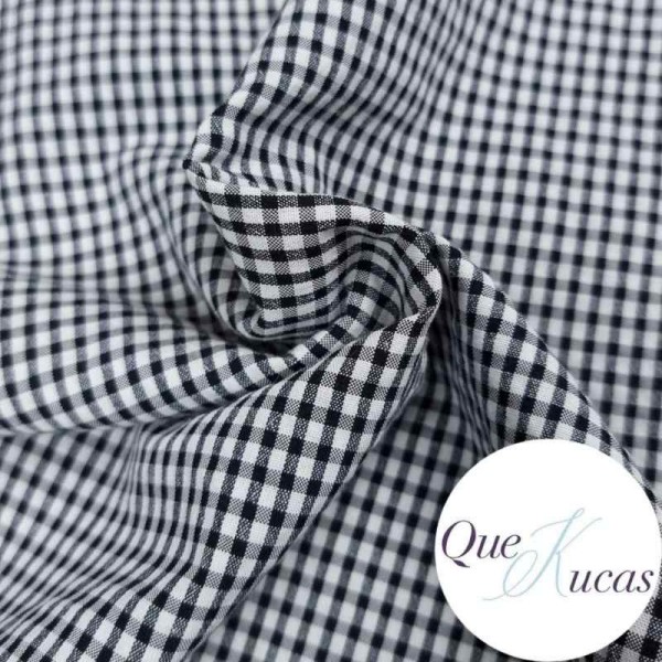 VICHY SEERSUCKER NEGRO MINI 2