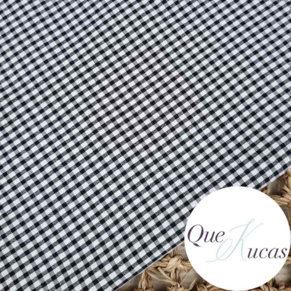 VICHY SEERSUCKER NEGRO MINI