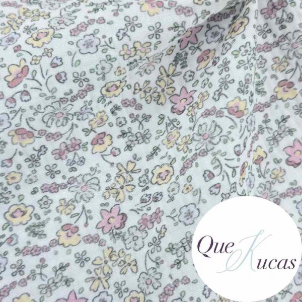 DOBLE GASA FLORES KITTY ROSA