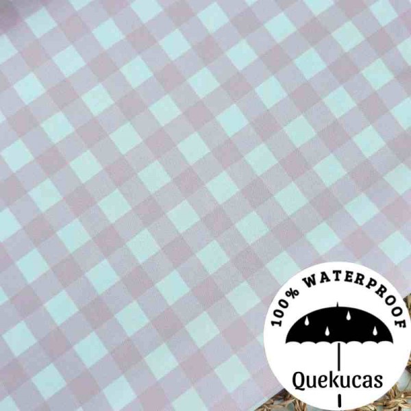 IMPERMEABLE VICHY XL CANVAS ROSA BEBÉ