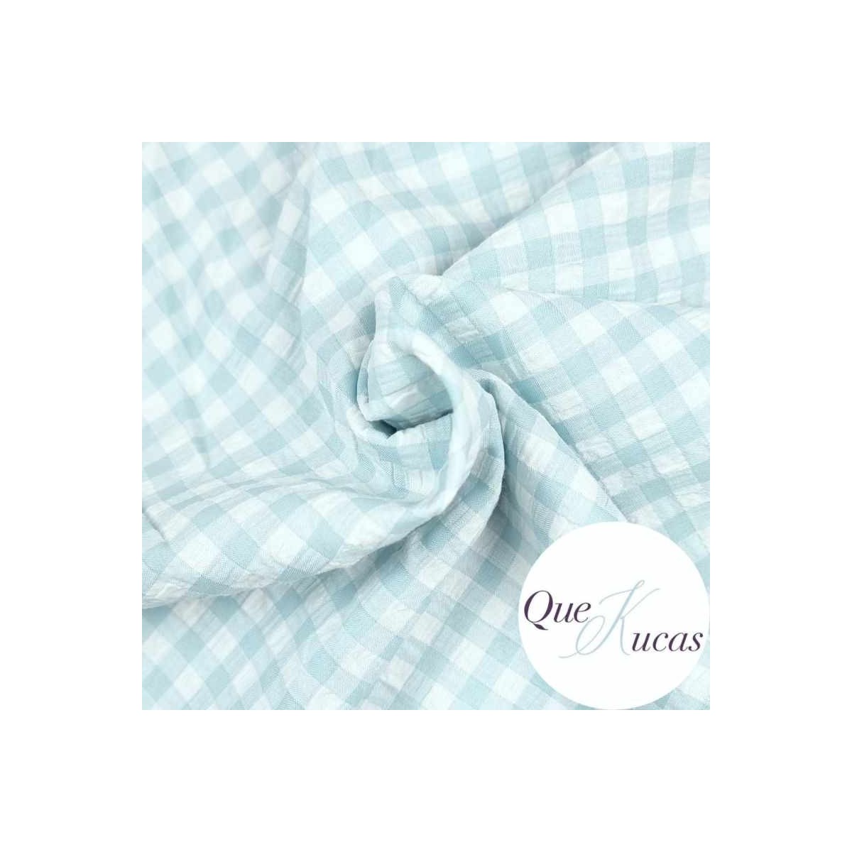 VICHY SEERSUCKER SUMMER LIGHT AQUA