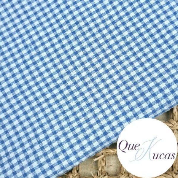 VICHY SEERSUCKER AZUL COBALTO