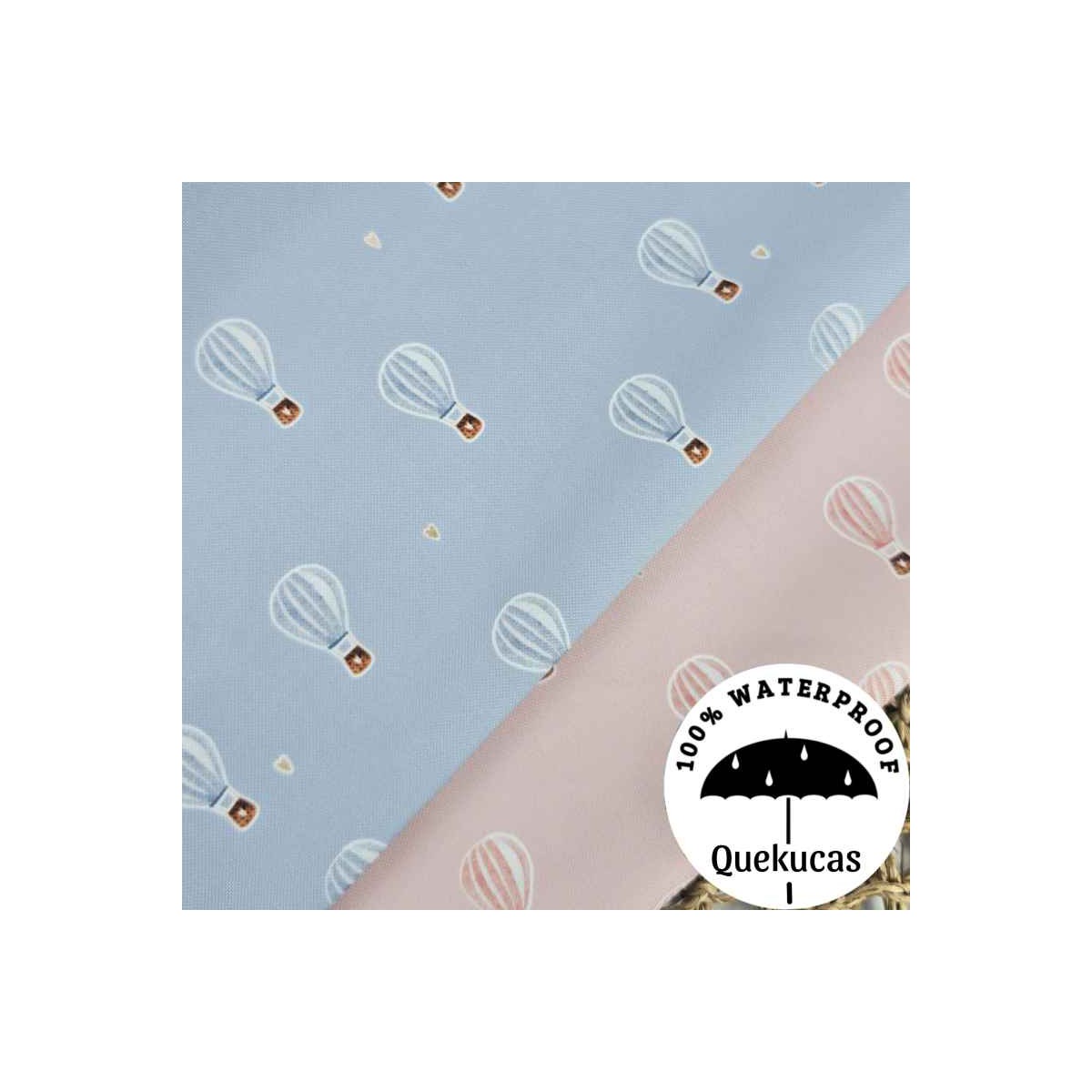 IMPERMEABLE CANVAS GLOBOS AZUL