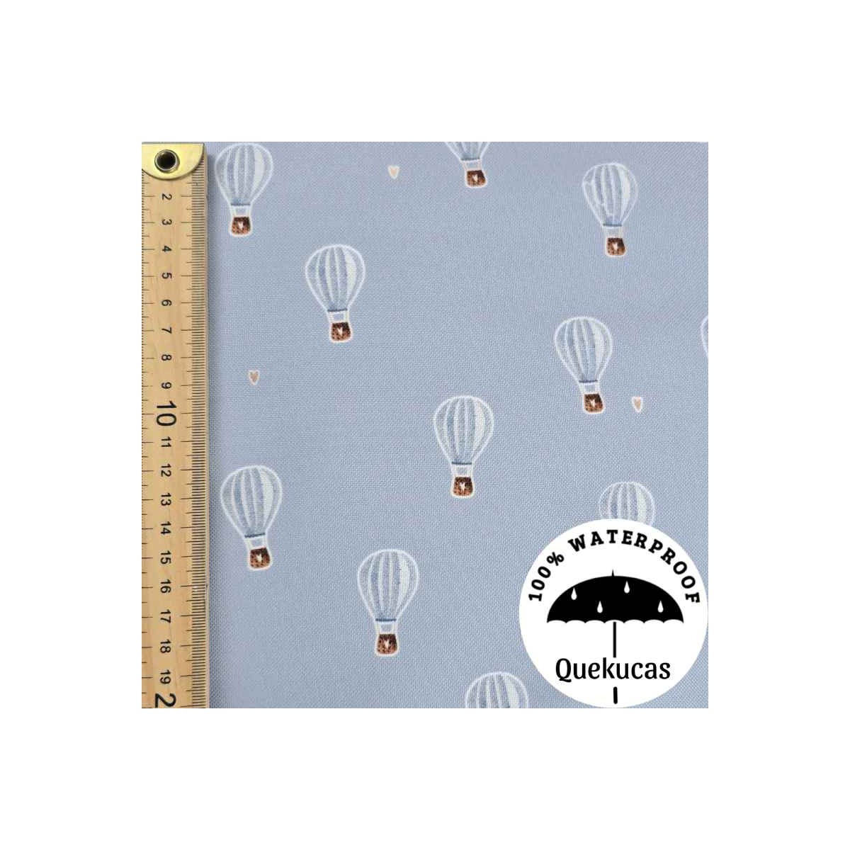IMPERMEABLE CANVAS GLOBOS AZUL