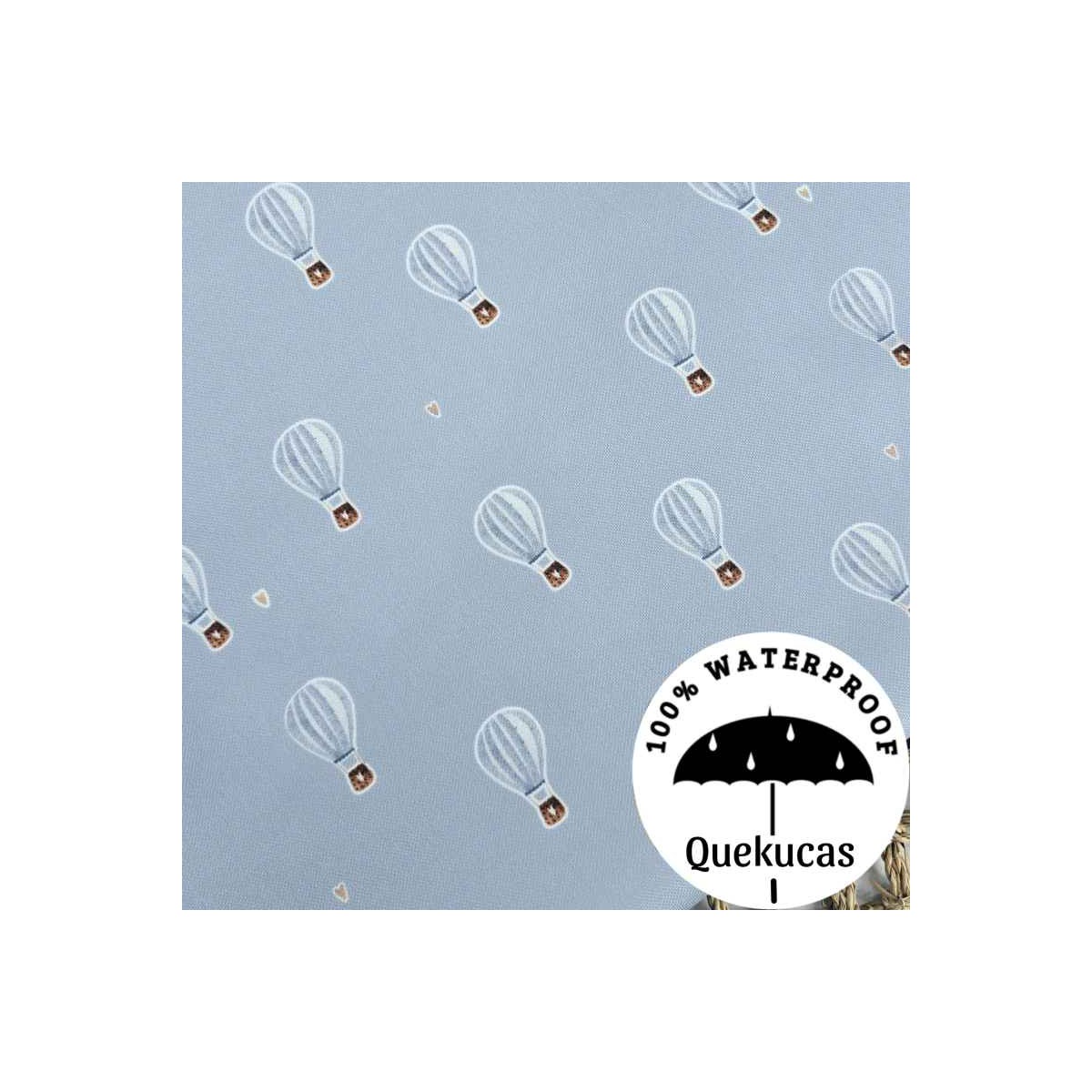 IMPERMEABLE CANVAS GLOBOS AZUL