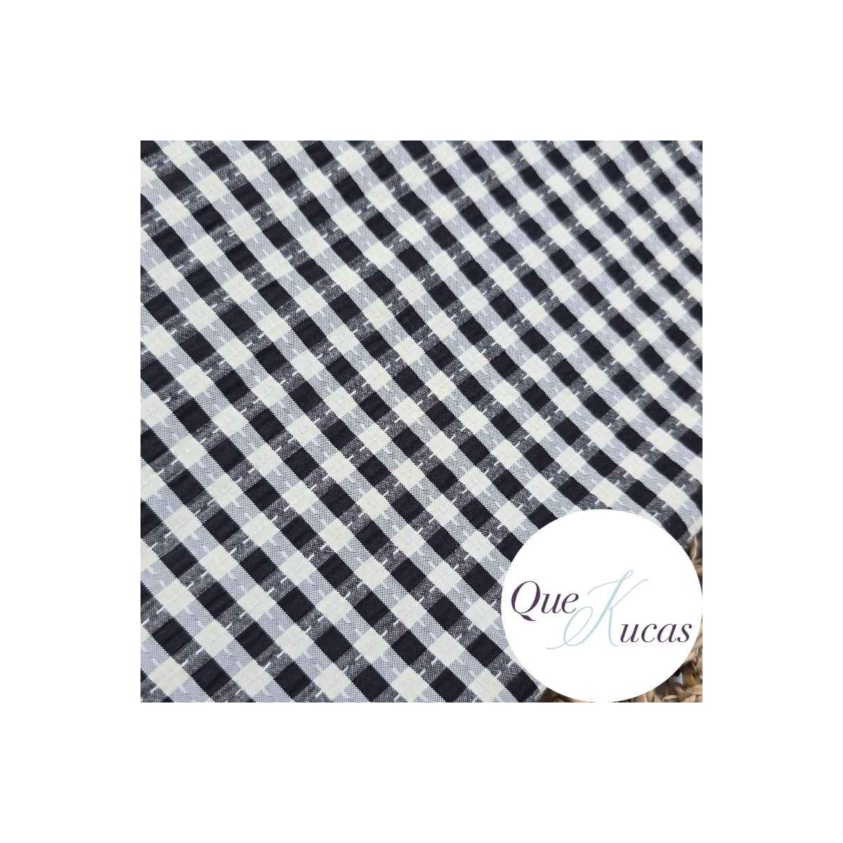 VICHY SEERSUCKER PESPUNTES NEGRO