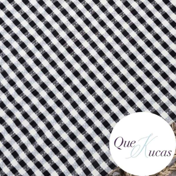 VICHY SEERSUCKER PESPUNTES NEGRO
