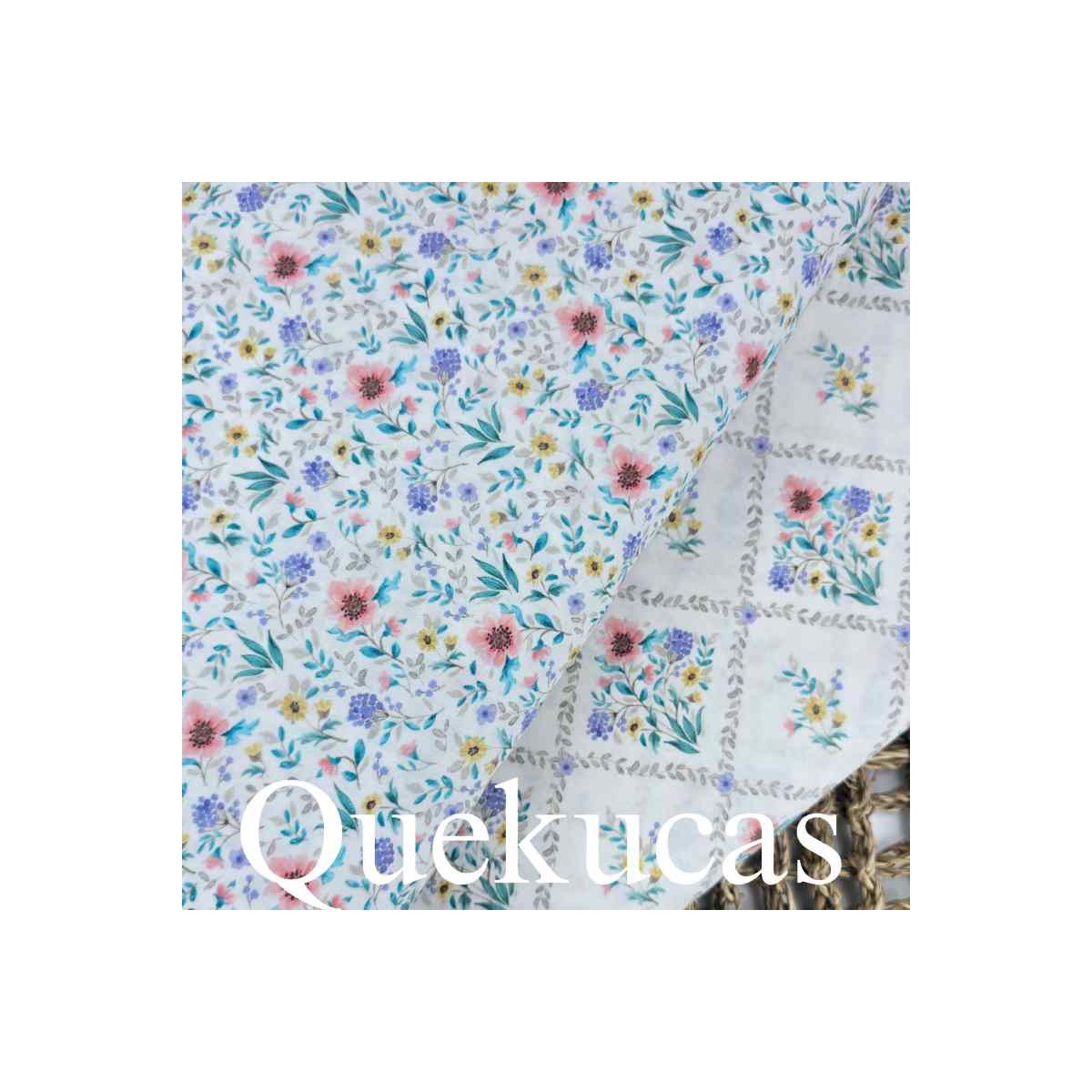 POPELÍN FLORES CALIPSO BLANCO